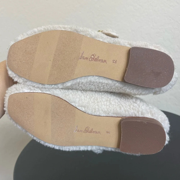 Sam Edelman Kids Cream Fuzzy Dress Shoes - Picture 10 of 11